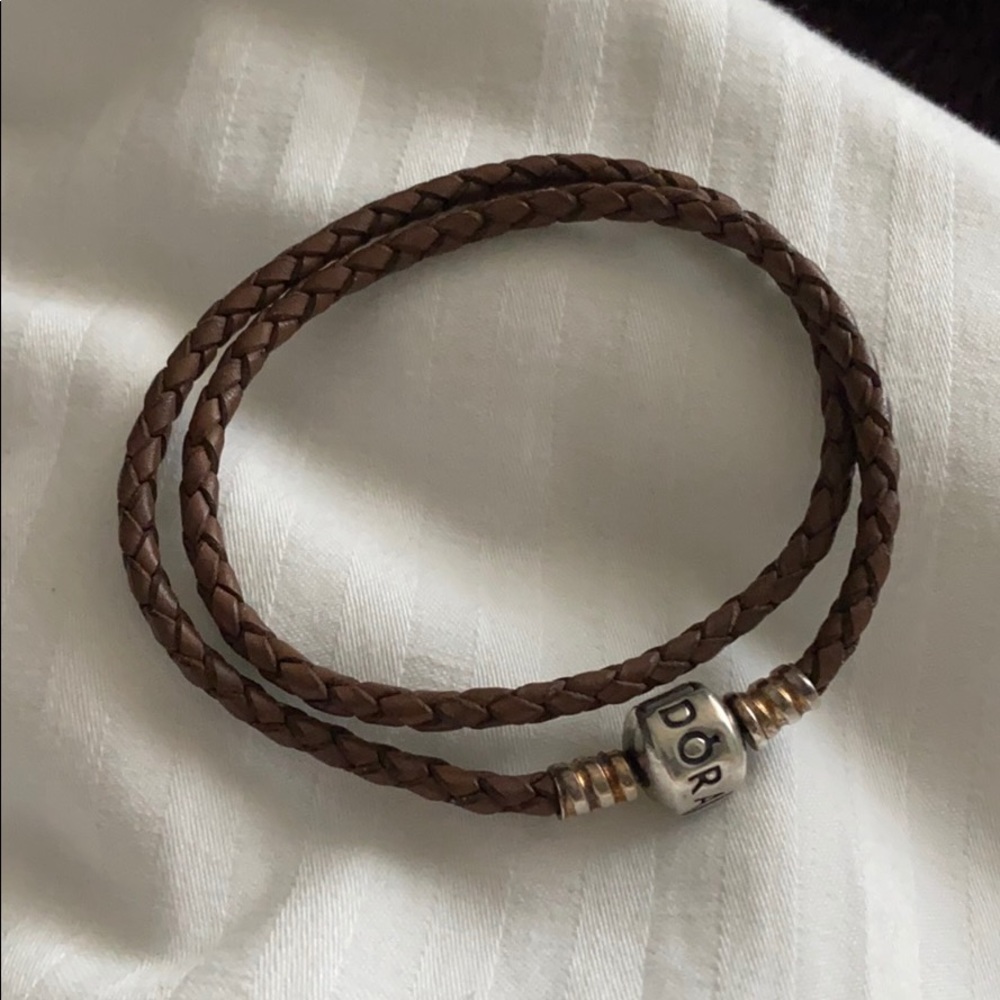 Pandora Moments leather double bracelet